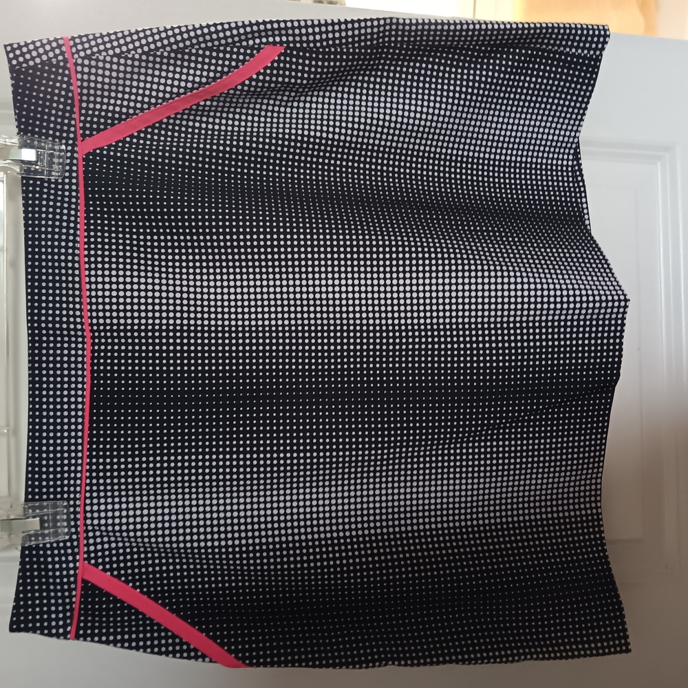 Greg Norman Black & White Skort with Pink Trim.